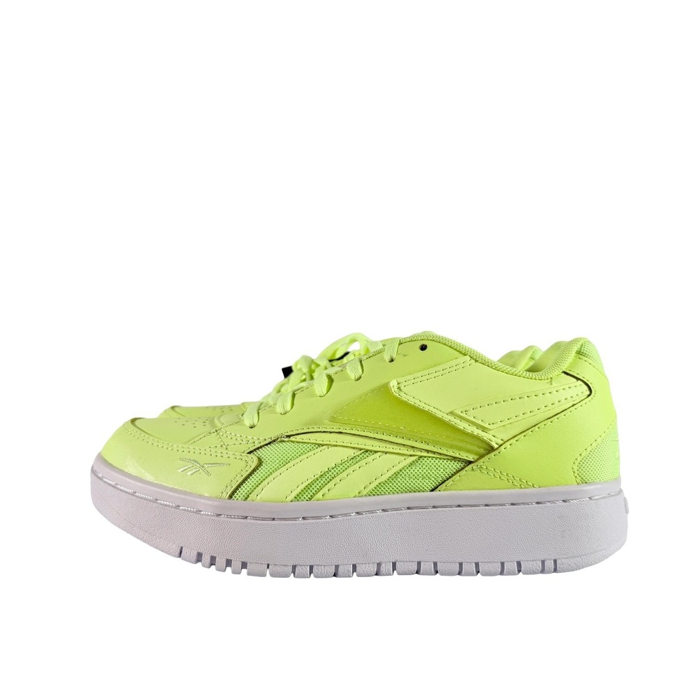 Reebok Court Double Mix Neon Fluorescent Green Women 6 Platform Sneakers FV2065